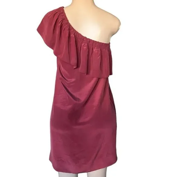 open lace back dress NWOT Madewell Nina Linen & Viscose Blend One Shoulder Midi Dress Size –  theuntamedthread.com